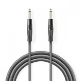 NEDIS Mono audio kábel | 6.35 mm Dugasz | 6.35 mm Dugasz | Nikkelezett | 3.00 m | Kerek | PVC