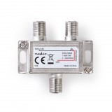 NEDIS Műholdvevő elosztó | 5 - 2400 MHz | 6.0 dB | Bemenetek száma: 1 | Kimenő csatlakozók száma: 1 | Impedancia: 75 Ohm | Zinc | Ezüst