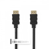 NEDIS Nagy Sebességű HDMI ™ kábel Ethernet | HDMI™ Csatlakozó | HDMI™ Csatlakozó | 4K@30Hz | ARC | 10.2 Gbps | 0.50 m | Kerek | PVC | Fekete | Papírfüles