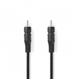 Nedis RCA Dugasz x2, PVC, nikkelezett, digitális audio kábel, 1m, fekete (CAGP24170BK10) (CAGP24170BK10) - Audió kábel