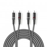 Nedis RCA-RCA sztereó audiokábel 5m szürke (COTH24200GY50) (COTH24200GY50)