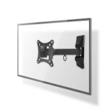 Nedis Szabadon Mozgatható Fali TV-tartókonzol | 13-27" | Max 15 kg | 3 Forgáspont (TVWM1510BK)