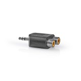 NEDIS Sztereó audio adapter 1x3.5mm jack dugó - 2xRCA aljzat