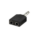NEDIS Sztereó audió adapter 1x6.3mm jack dugó - 2x6.3mm jack aljzat