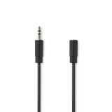 Nedis sztereó audio hosszabbító kábel 3.5mm jack apa - jack anya 5.0m, fekete - CAGP22050BK50