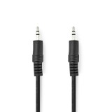 Nedis sztereó audio kábel 3.5mm jack apa - jack apa 0.5m, fekete - CAGP22000BK05