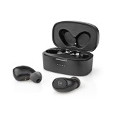 NEDIS Teljesen vezeték nélküli fülhallgató | Bluetooth® | Maximális akkumulátor lejátszási idő: 3 óra | Érintés Vezérlés | Töltő tok | Beépített mikrofon | Hangvezérlés támogatás | Fekete