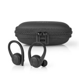 NEDIS Teljesen vezeték nélküli fülhallgató | Bluetooth® | Maximális akkumulátor lejátszási idő: 4 óra | Nyomás Vezérlés | Töltő tok | Beépített mikrofon | Hangvezérlés támogatás | Fül akasztók | Fekete