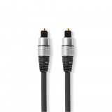 Nedis TosLink Dugasz x2, PVC, antracit, optikai audió kábel, 0.8m (CAGC25000AT075) (CAGC25000AT075) - Audió kábel