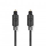Nedis TosLink Dugasz x2, PVC, antracit, optikai audió kábel, 2m (CABW25000AT20) (CABW25000AT20)