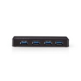 Nedis UHUBU3420BK hálózati csatlakozó USB 3.2 Gen 1 (3.1 Gen 1) Micro-B Fekete