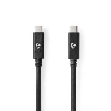 Nedis USB 3.2 Gen 2 USB-C Male to USB-C Cable 1m Black CCGW64750BK10