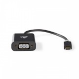 NEDIS USB-C™ Adapter | USB 3.1 | USB-C™ Dugasz | VGA Aljzat | 1080p | 0.20 m | Kerek | Aranyozott | PVC | Antracit | Műanyag Zacskó