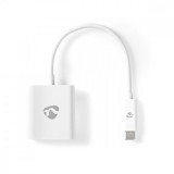 NEDIS USB-C™ Adapter | USB 3.2 Gen 1 | USB-C™ Dugasz | HDMI™ Kimenet | 4K@30Hz | 0.20 m | Kerek | Nikkelezett | PVC | Fehér | Doboz