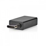 NEDIS USB-C™ Adapter | USB 3.2 Gen 1 | USB-C™ Dugasz | USB-A Aljzat | 5 Gbps | OTG | Kerek | Nikkelezett | Fekete | Doboz