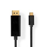 Nedis USB-C MaleMale to DisplayPort Male cable 2m Black CCGL64352BK20