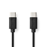 Nedis USB-C to USB-C USB Cable 1m Black CCGL60700BK10