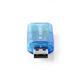 Nedis USB hangkártya, 5.1 csatorna, 3.5 mm, USB 2.0, fekete - USCR10051BU