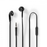 NEDIS Vezetékes fülhallgató | 3.5 mm | Kábel hossz: 1.20 m | Beépített mikrofon | Hangerő szabályozás | Fekete