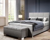 Negyedi Malaga boxspring ágy 160 - világos szürke