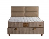 Negyedi SUNRISE New boxspring ágy (180 x 200 cm) - kávé