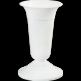 Nehezített fehér sírváza 30cm