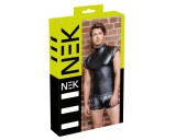 NEK - szegecses, necc betétes férfi felső (fekete)