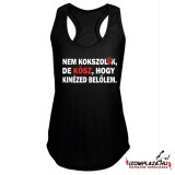 Nem kokszolok... női trikó - fekete (XS-es méretben rendelhető)