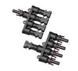 NEMSEMMI Napelem közösítő csatlakozó 4 napelem 1 közös csatlakozásba MC4 1000V 30A