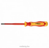 NEO csavarhúzó 04-132, 0.8x4x100 mm, S2 acél, lapos 1000V, szigetelt