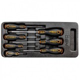 Neo csavarhúzó készlet, ph, 7db, műhelykocsitálcával