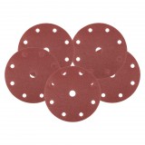 NEO Csiszolókorong tépőzáras 150mm, P80, 9 lyukkal, 5db, 04-721-hez (08-992)