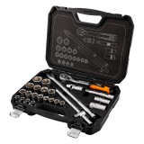 NEO Dugókulcs és hajtószár készlet, matt felület, 25 db (10-205)