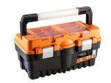 NEO szerszámosláda műanyag 18-os csattal és tálcával 84-102