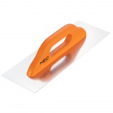 NEO TOOLS Acél simító, rozsdamentes, 380x128mm, fa markolat 50-171