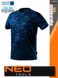 Neo Tools CAMO BLUE technikai pamut póló - munkaruha