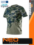 Neo Tools CAMO GREEN technikai pamut póló - munkaruha