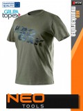 Neo Tools CAMO GREEN technikai pamut póló - munkaruha