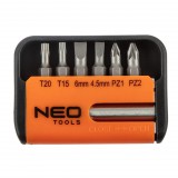 NEO TOOLS Csavarhúzó bitkészlet 7db 25 év garanciával 06-101