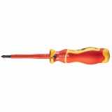 NEO TOOLS Csavarhúzó PH 1000V, szigetelt, PH1x4.5x80mm, S2 acél 25 év garanciával 04-138