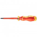 NEO TOOLS Csavarhúzó PH 1000V, szigetelt, PH2x6x100mm, S2 acél 25 év garanciával 04-139