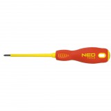 NEO TOOLS Csavarhúzó PH1X80 1000V, szigetelt 25 év garanciával 04-072