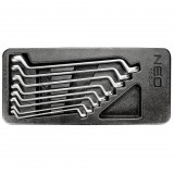 NEO TOOLS Csillagkulcs készlet 8db, 6-22mm, műhelykocsitálcával 25 év garanciával 84-233