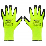 NEO TOOLS Munkakesztyű, hőszigetelt, latex bevonatú akril anyag, 4142X, 10" 97-613-10