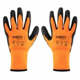 NEO TOOLS Munkakesztyű, hőszigetelt, latex bevonatú poliészter, 2242X, 8" 97-612-8