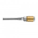 NEO TOOLS Pneumatikus gyorscsatlakozó, tömlővéges, védőrugós 4mm 12-600