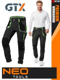 Neo Tools PREMIUM BLACK pamut pamutgazdag technikai deréknadrág - munkaruha