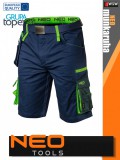 Neo Tools PREMIUM BLUE kevertszálas hasadásmentes stretch technikai rövidnadrág - munkaruha