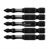 NEO TOOLS Torziós ütvecsavarozó bitek S2, 50mm, PH1, 5db 09-575
