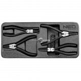 NEO TOOLS Zégergyűrű Fogókészlet, 4db, műhelykocsitálcával 25 év garanciával 84-240